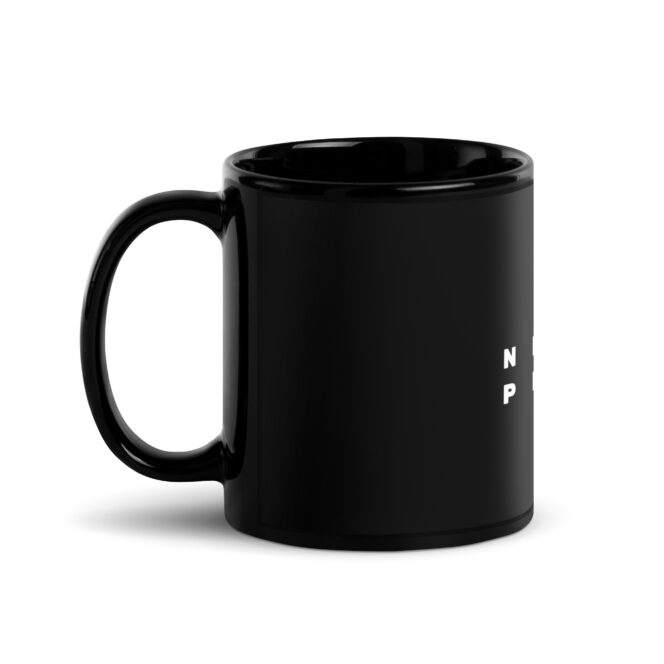 Next Play Music Logo Black Glossy Mug - Image 2