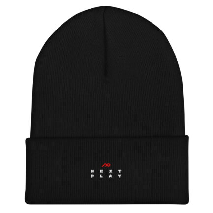 Next Play Music Embroidered Logo Cuffed Beanie