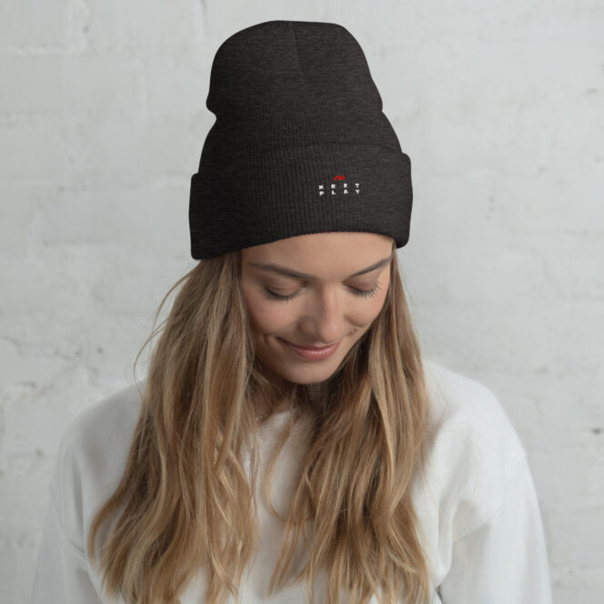 Next Play Music Embroidered Logo Cuffed Beanie - Image 11