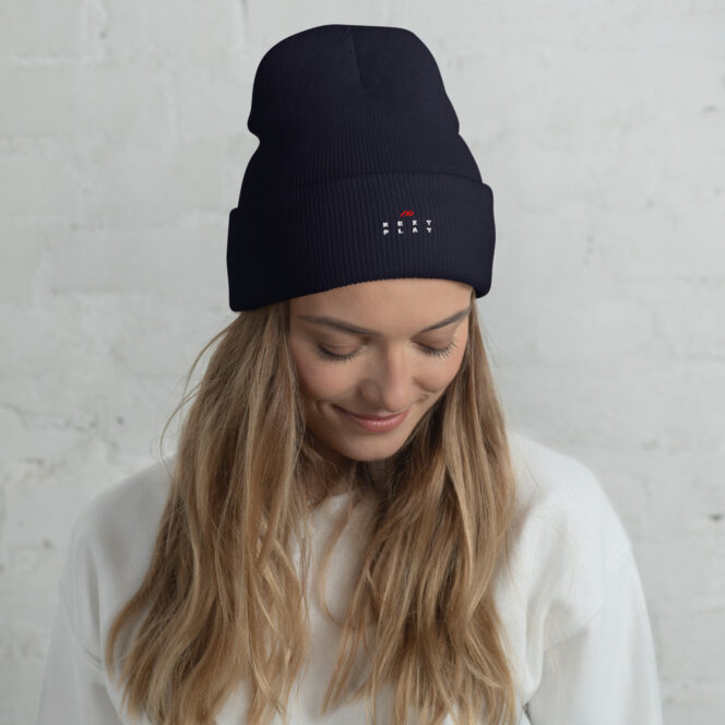 Next Play Music Embroidered Logo Cuffed Beanie - Image 8