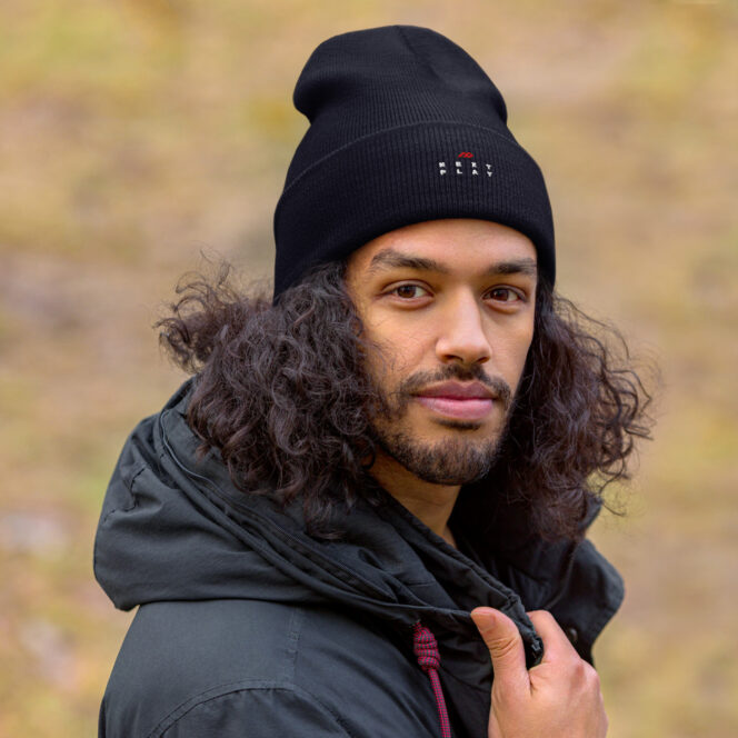 Next Play Music Embroidered Logo Cuffed Beanie - Image 9
