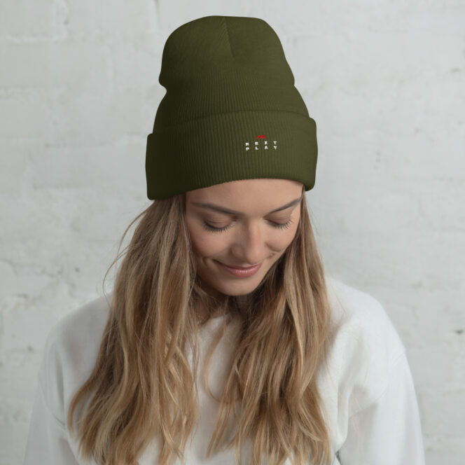 Next Play Music Embroidered Logo Cuffed Beanie - Image 21