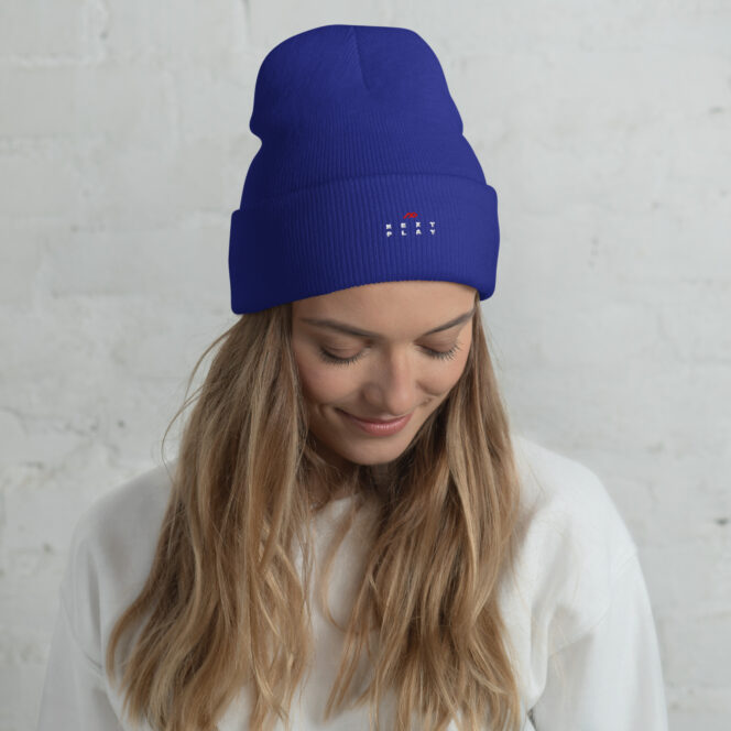 Next Play Music Embroidered Logo Cuffed Beanie - Image 14