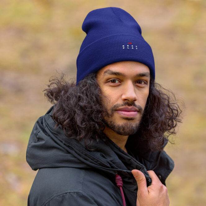 Next Play Music Embroidered Logo Cuffed Beanie - Image 15