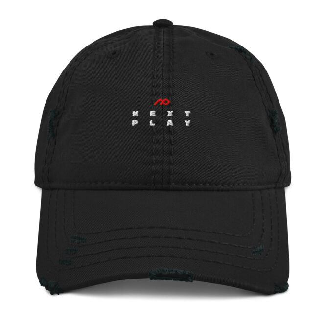 Next Play Music Embroidered Logo Distressed Hat