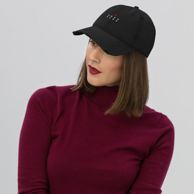 Next Play Music Embroidered Logo Distressed Hat - Image 6