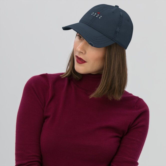 Next Play Music Embroidered Logo Distressed Hat - Image 12