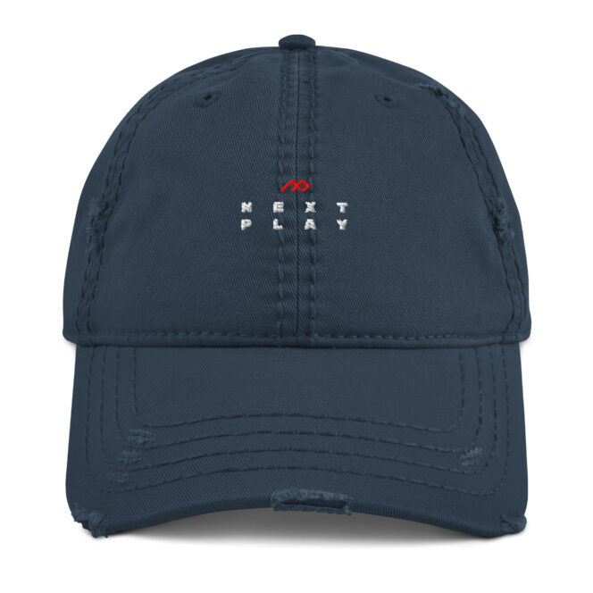 Next Play Music Embroidered Logo Distressed Hat - Image 7