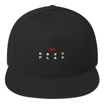 Next Play Music Embroidered Logo Flat Snapback Cap