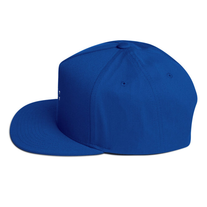 Next Play Music Embroidered Logo Flat Snapback Cap - Image 10