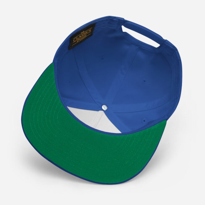 Next Play Music Embroidered Logo Flat Snapback Cap - Image 12