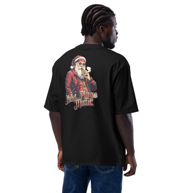 Next Play Music Santa Oversized heavyweight t-shirt - Image 6