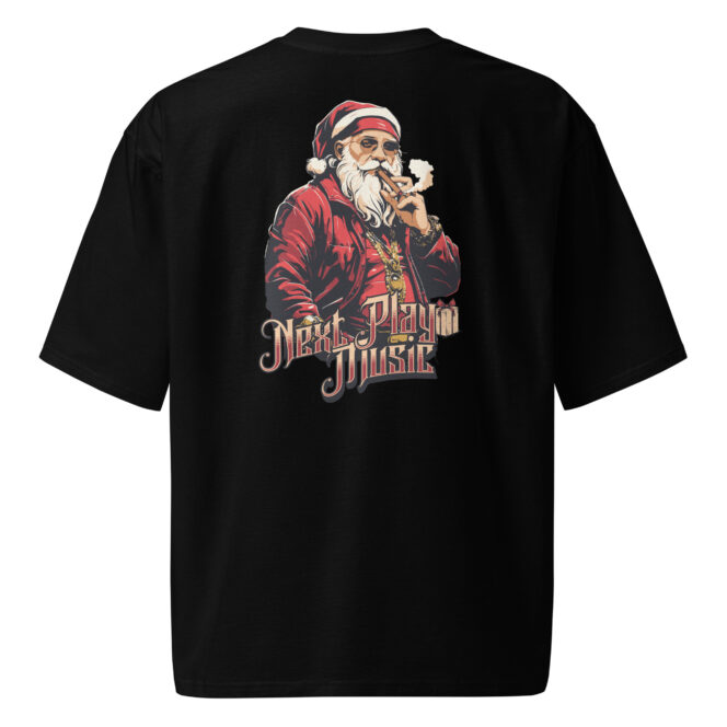 Next Play Music Santa Oversized heavyweight t-shirt - Image 2