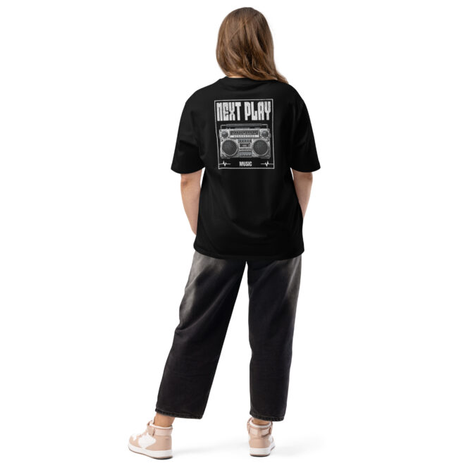 Next Play Music Boombox Oversized heavyweight t-shirt - Image 8