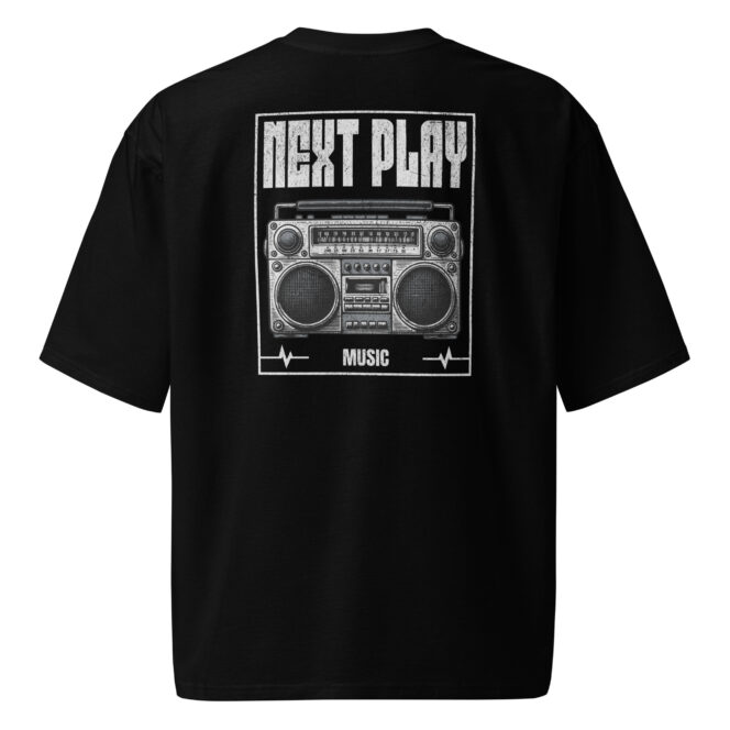 Next Play Music Boombox Oversized heavyweight t-shirt - Image 2