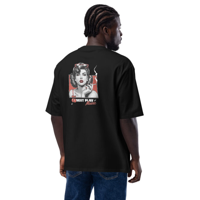Next Play Music Retro Lady Oversized heavyweight t-shirt - Image 6