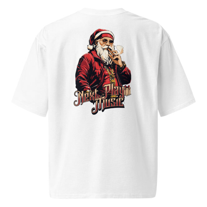 Next Play Music Santa Oversized heavyweight t-shirt - Image 11