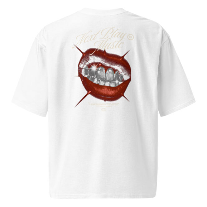 Next Play Music Shining Teeth Oversized heavyweight t-shirt - Image 12