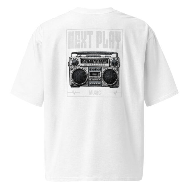 Next Play Music Boombox Oversized heavyweight t-shirt - Image 12