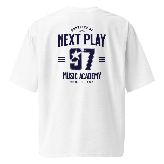 Next Play Music Academy 97 Oversized heavyweight t-shirt - Image 2