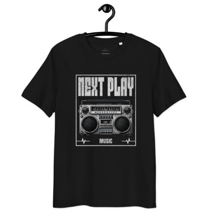 Next Play Music Boombox Unisex organic cotton t-shirt