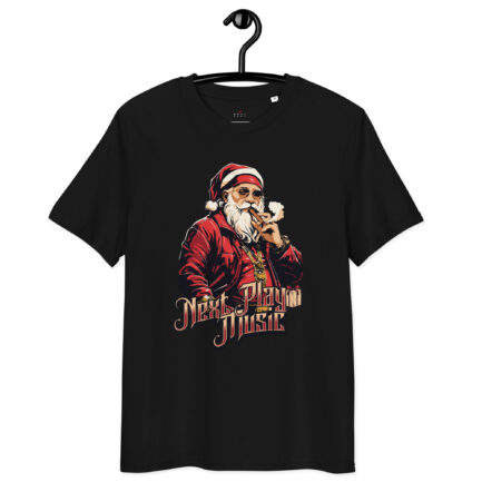 Next Play Music Santa Unisex organic cotton t-shirt