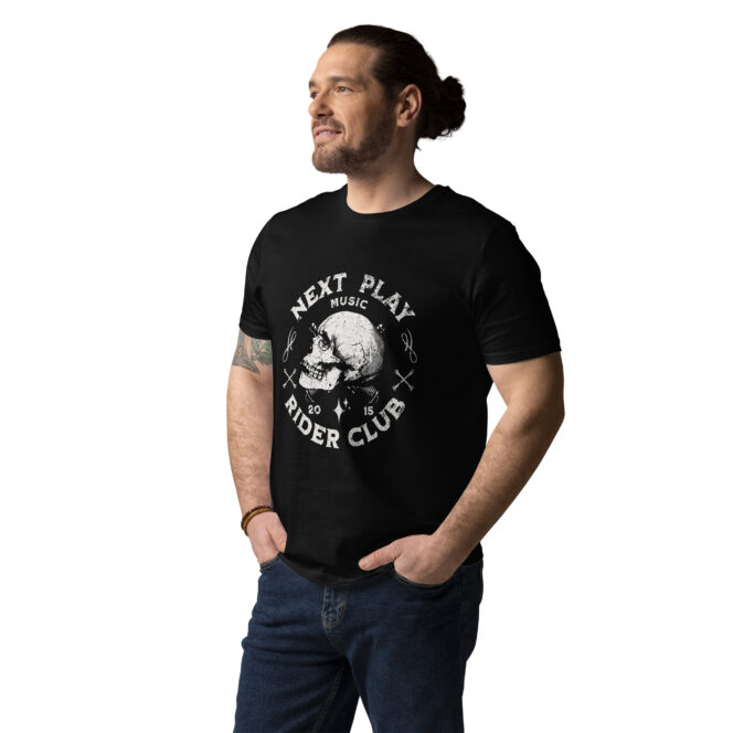 Next Play Music Rider Club Unisex organic cotton t-shirt - Image 6