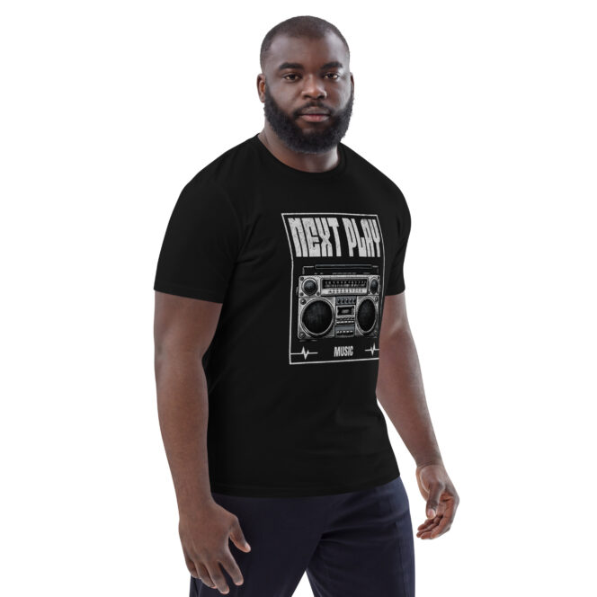 Next Play Music Boombox Unisex organic cotton t-shirt - Image 3