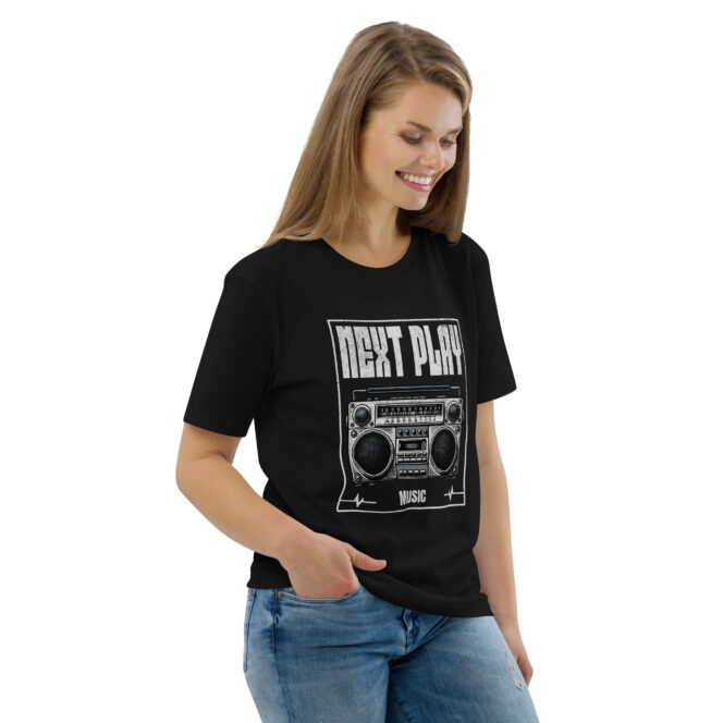 Next Play Music Boombox Unisex organic cotton t-shirt - Image 4