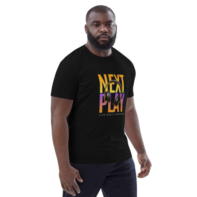 Next Play Music Headphones Unisex organic cotton t-shirt - Image 3
