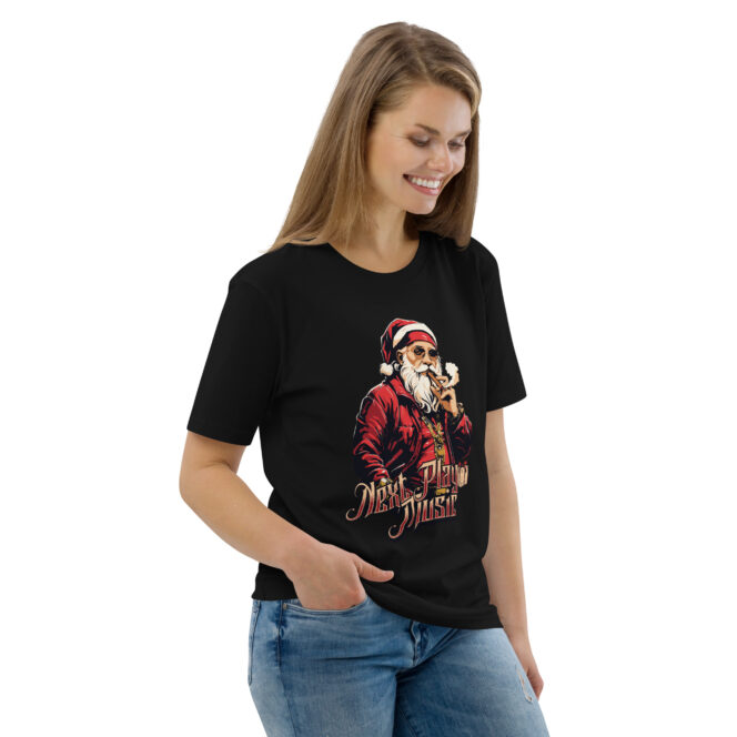Next Play Music Santa Unisex organic cotton t-shirt - Image 4