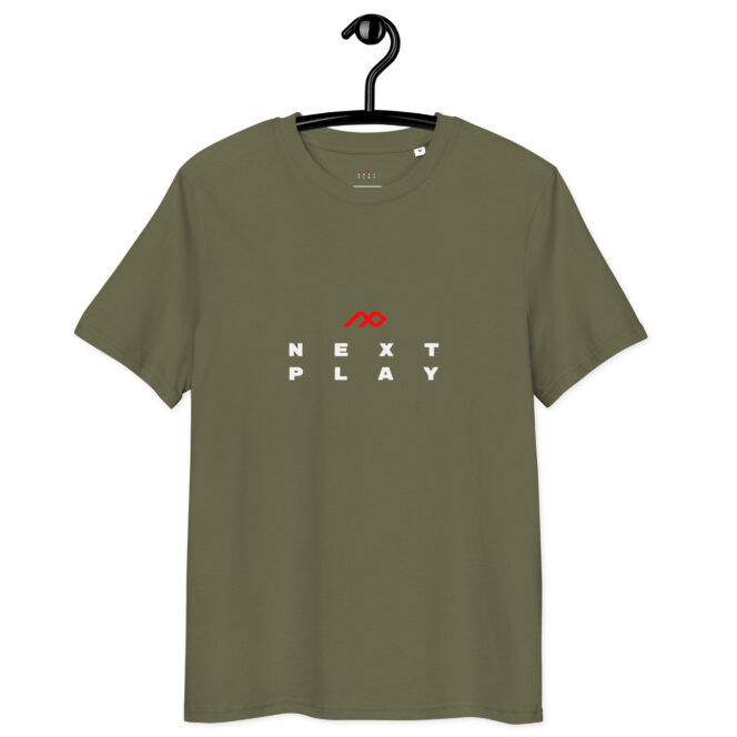 Next Play Music Logo Unisex Organic Cotton T-shirt - Image 9