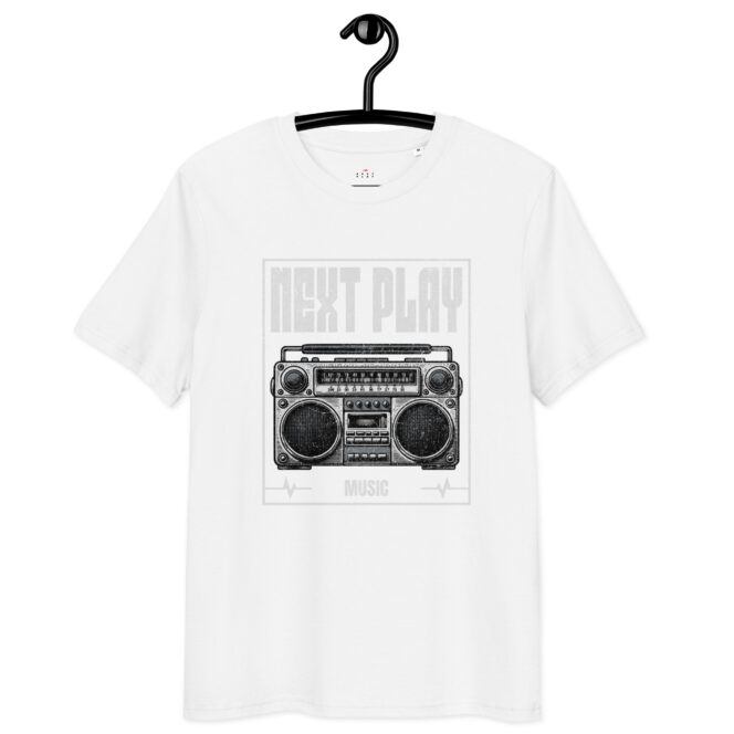 Next Play Music Boombox Unisex organic cotton t-shirt - Image 12