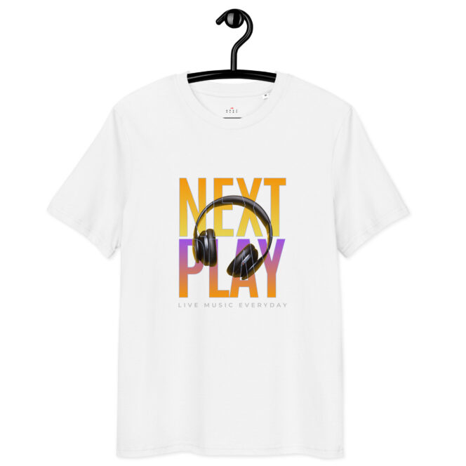 Next Play Music Headphones Unisex organic cotton t-shirt - Image 14