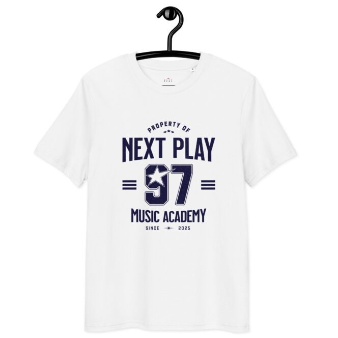 Next Play Music Academy 97 Unisex organic cotton t-shirt - Image 7