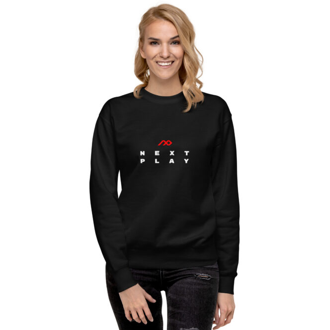 Next Play Music Logo Unisex Premium Sweatshirt - Image 5
