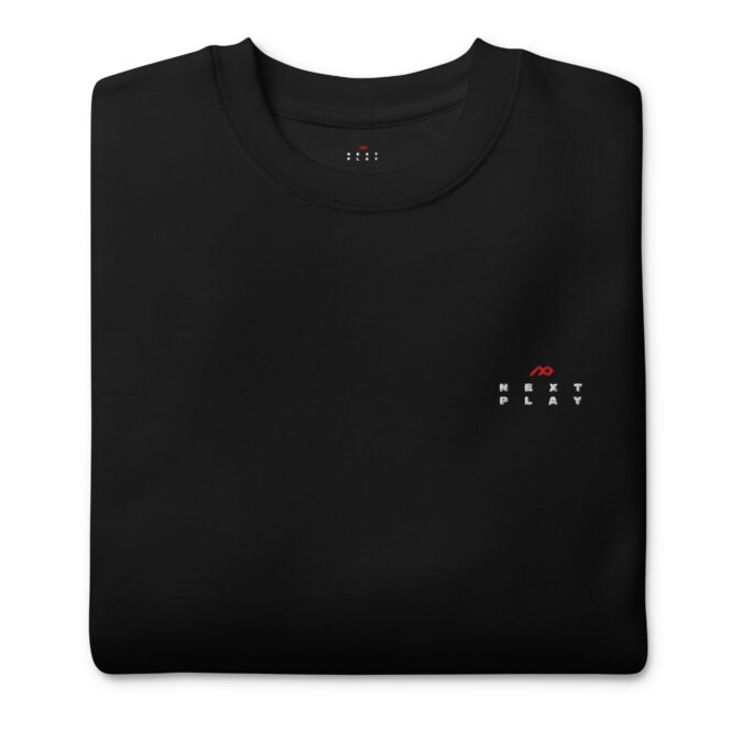 Next Play Music Embroided Logo Unisex Premium Sweatshirt - Image 3