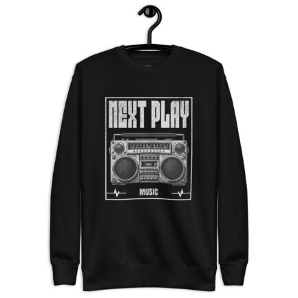 Next Play Music Boombox Unisex Premium Sweatshirt