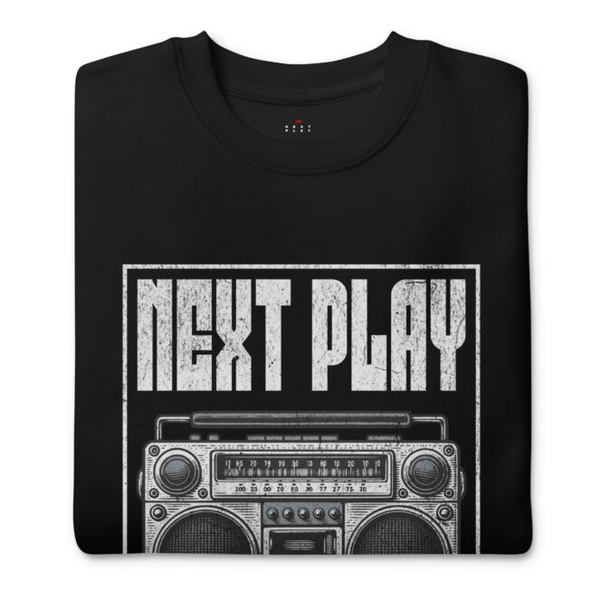 Next Play Music Boombox Unisex Premium Sweatshirt - Image 7