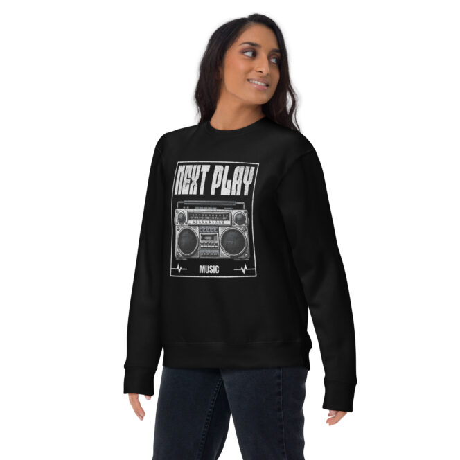 Next Play Music Boombox Unisex Premium Sweatshirt - Image 6