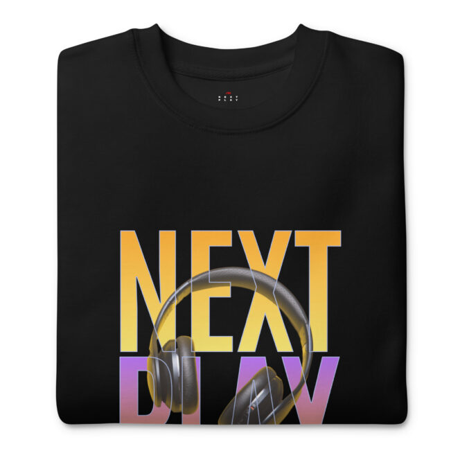 Next Play Music Headphones Unisex Premium Sweatshirt - Image 7