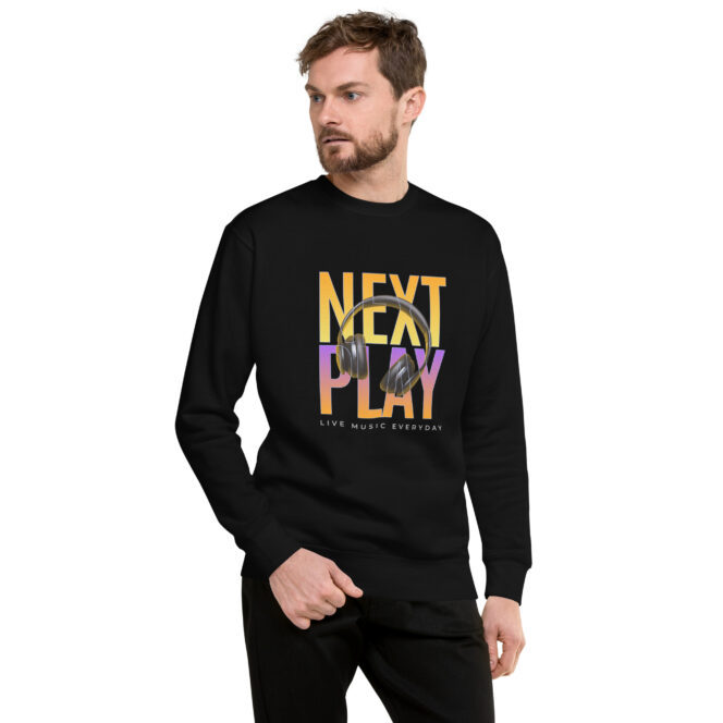 Next Play Music Headphones Unisex Premium Sweatshirt - Image 5