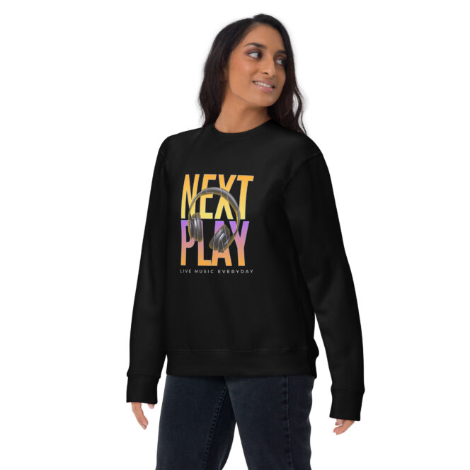 Next Play Music Headphones Unisex Premium Sweatshirt - Image 6