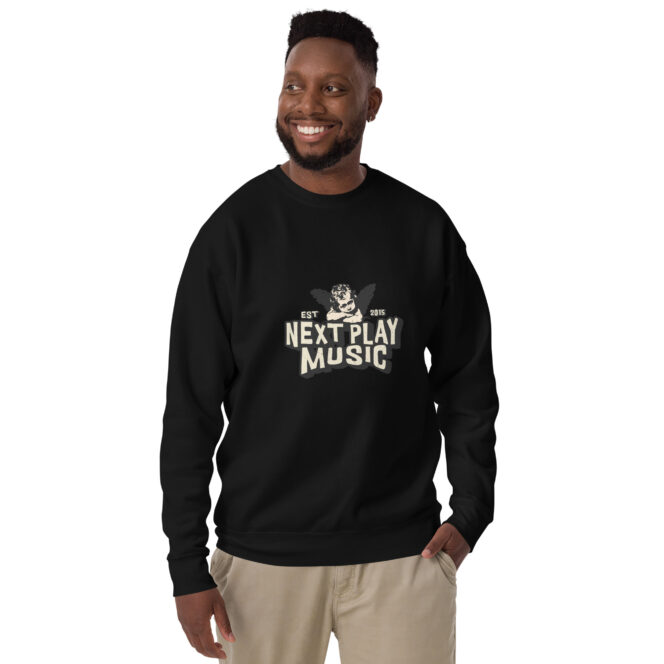 Next Play Music Angel Unisex Premium Sweatshirt - Image 4