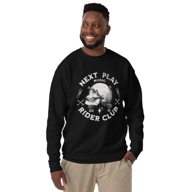 Next Play Music Rider Club Unisex Premium Sweatshirt - Image 4