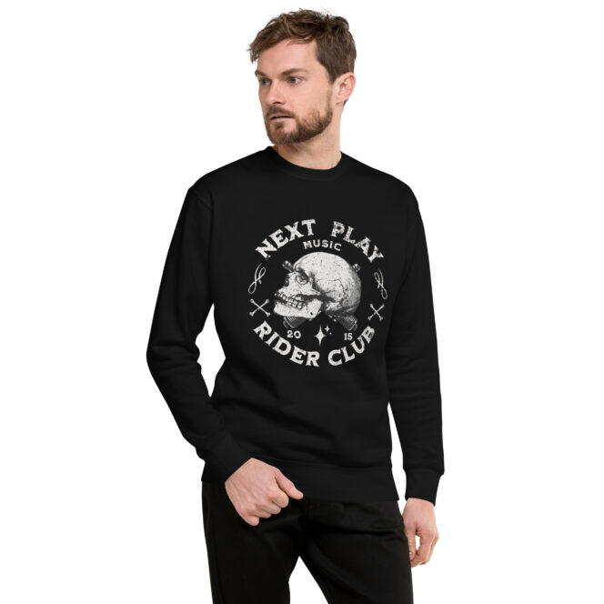 Next Play Music Rider Club Unisex Premium Sweatshirt - Image 6