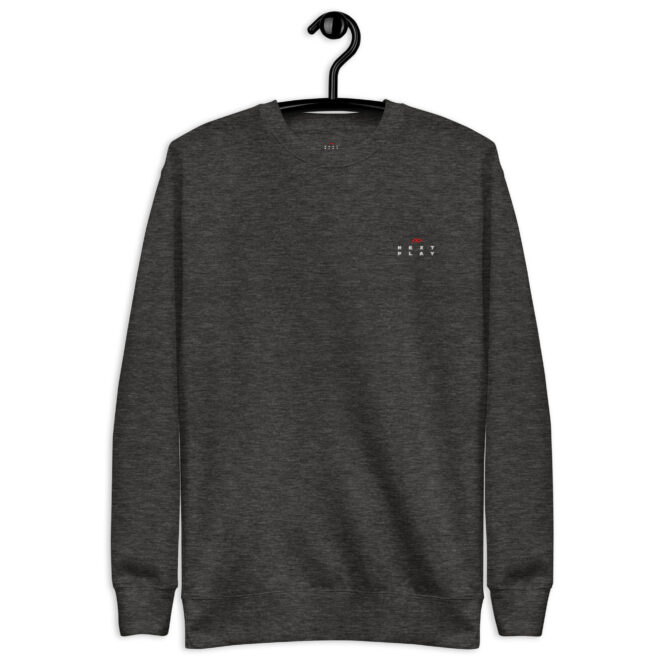 Next Play Music Embroided Logo Unisex Premium Sweatshirt - Image 11