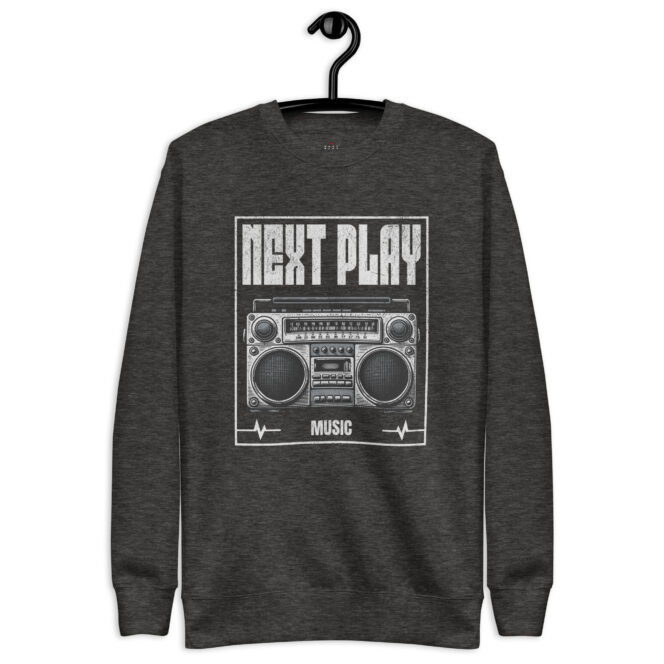 Next Play Music Boombox Unisex Premium Sweatshirt - Image 11