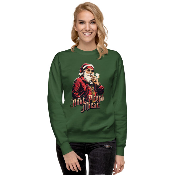 Next Play Music Santa Unisex Premium Sweatshirt - Image 3