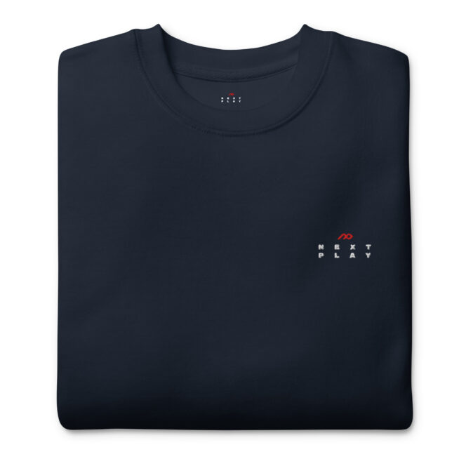 Next Play Music Embroided Logo Unisex Premium Sweatshirt - Image 10